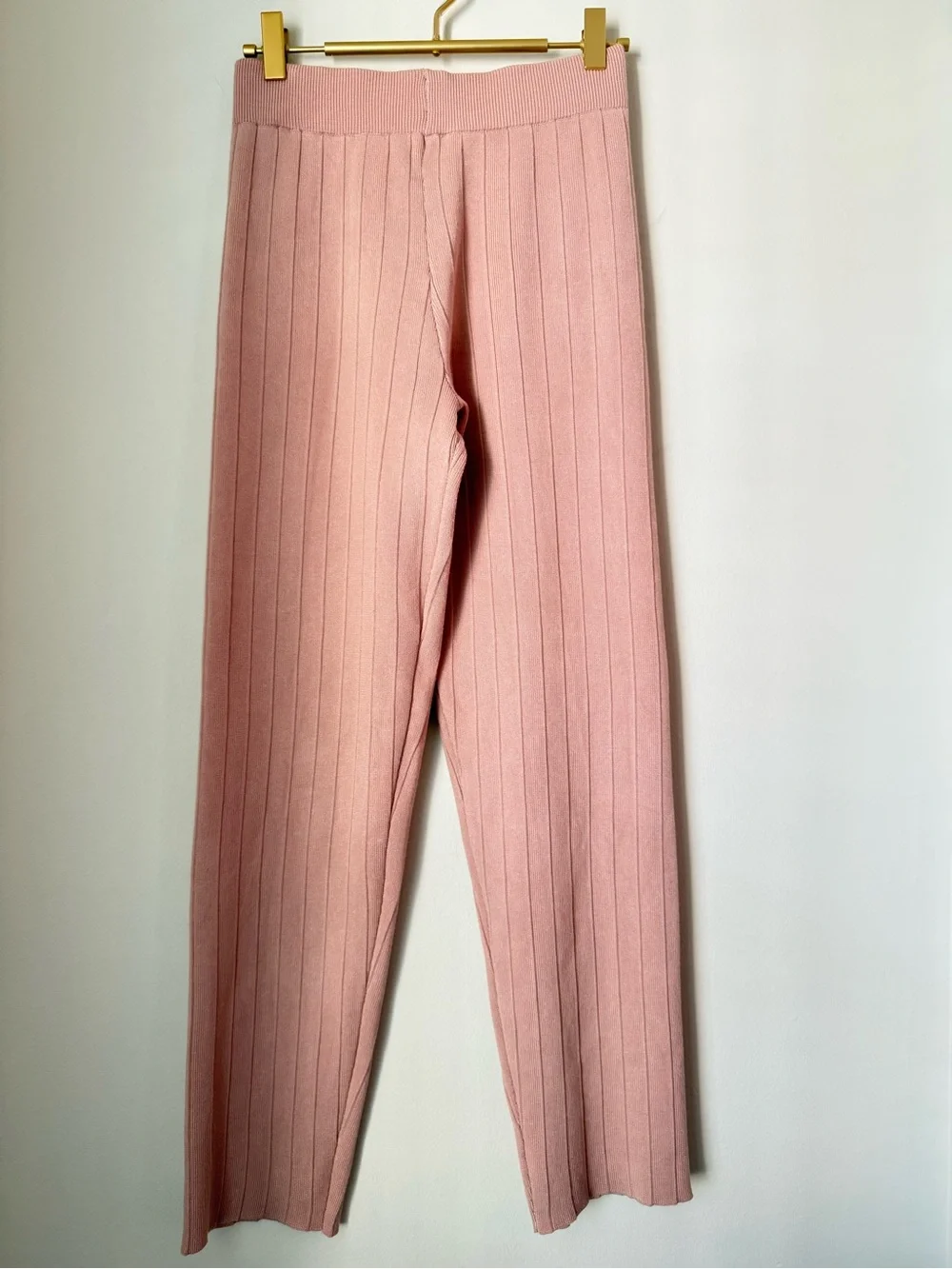 Silk and Salt Staycation Dusty Rose Ribbed Duster and Matching Leggings Medium